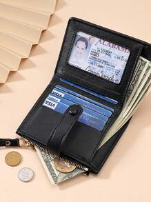 Crocodile Pattern Multi-Slot Wallet, Macaron Color Short Wallet, Daily Minimalist Multi-Layer Wallet, Versatile Fresh Card Holder