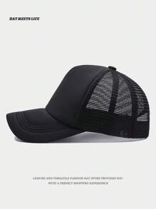 Adjustable Breathable Mesh Baseball Cap With Milan Italy Pattern Print, Unisex Outdoor Sun Hat For Daily Commute