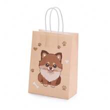 6 件可爱卡通礼品袋，可爱宠物牛皮纸袋，手提袋，生日礼物包装袋 - 彩色 - 查看 5