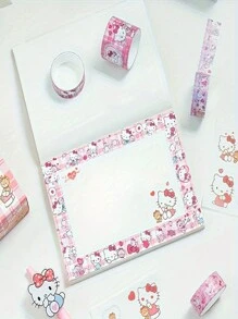 Sanrio 1SET Sanrio Hand Account Sticker Set Cartoon 32 Pack Hand Account Stickers Cute Fashion DIY Stickers Gift Box Tape