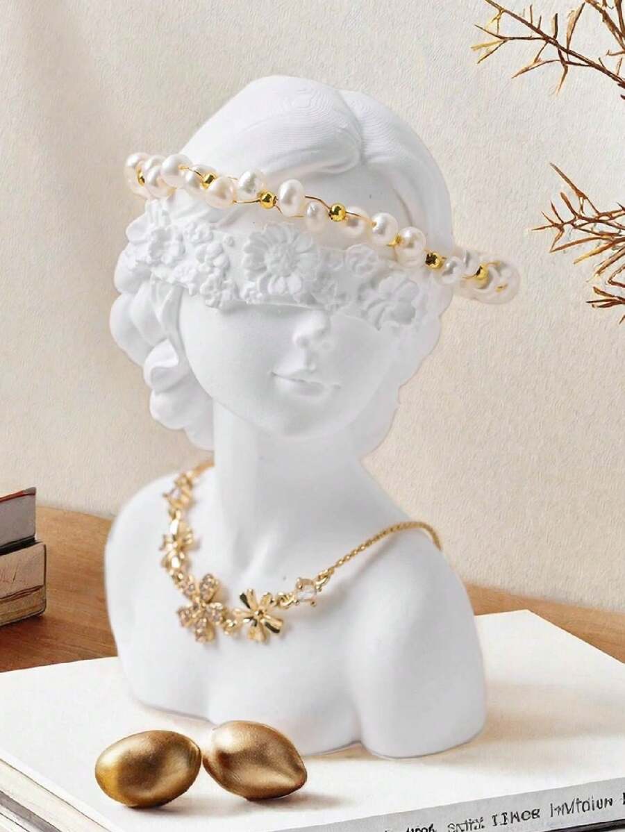Girl Resin Sculpture Desktop Orenment Creative Crafts Gift Beautiful Girl Character Statue Home Decor Gifts Birthday Graduation - Multicolor - View 1