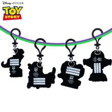 Disney 1/4 件迪士尼玩具总动员钥匙扣情人节情侣礼物官方授权卡通可爱 PVC 钥匙圈巴斯光年警长伍迪弹簧狗个性情侣车钥匙扣包包吊坠小礼物休闲适合送给朋友或包包装饰 - 玫紅色 - 查看 4