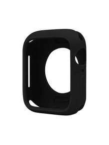 1 Stück schwarze unisex Lässig Mode weiche Silikon Uhrengehäuse Abdeckung, Anti-Sturz Schutzhülle kompatibel mit Apple Watch Series Ultra/SE/1-10, 38/40/41/42/44/45/46/49 mm Smart Watch Zubehör