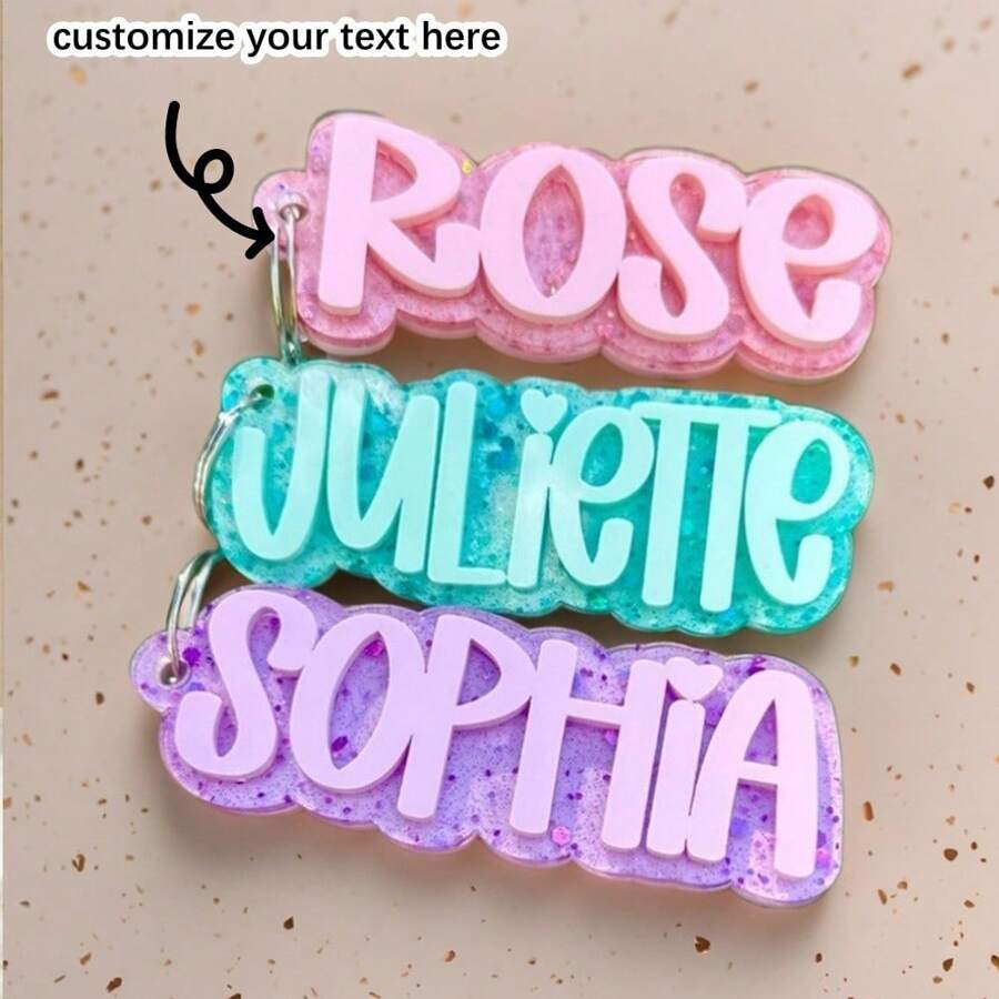 Personalized Islamic Kids Keyring: Hand-Drawn Initial Eid Gift Best Baba Keyring Keychain Dad Eid Gift Turkish Father Father's Day MashAllah Islamic Art Gift Baba Arabic Bag Charm Purse Charm - Multicolor - View 1