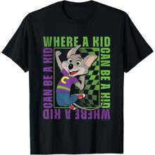 Chuck E. Cheese Where A Kid Can Be A Kid Modern Chuck Faded T-Shirt - Black - View 1