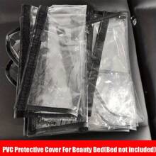 Premium Plastic PVC Protective Cover For Beauty Bed - Clear With BLACK Trim - Transparency - View 4