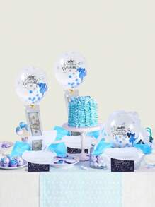 Caja de dinero con tema de globos de cumpleaños, set de 46 piezas. Caja de dinero con globos azules y blancos con tarjeta de efectivo extraíble y bolsas, caja de dinero de papel plegable DIY, caja de dinero con globos de feliz cumpleaños, decoración de fiesta de cumpleaños para el hogar, la habitación y la mesa, ornamento, regalos y recuerdos para fiesta de cumpleaños