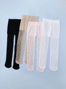 4 件套女童舞蹈紧身裤，纯色紧身打底裤，弹力透气，适合婴儿、儿童和青少年，适合春夏季 - 彩色 - 查看 44