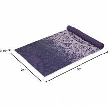 Esterilla de yoga  Print, esterilla de ejercicio y fitness antideslizante para tipo de yoga, pilates y ejercicios de suelo - púrpura enrejado - Ver 8