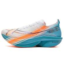 XTEP Men's Running Shoes, Marathon Training Shoes, Rebound Sports Shoes, Carbon Plate Running Shoes, 975119110003, New White/Intelligent Blue/High-Gloss Orange. - Classic White/Smart Blue/High Gloss Orange - View 1