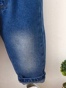 Toddler Casual Versatile Simple Street Style Denim Long Pants, Spring/Summer