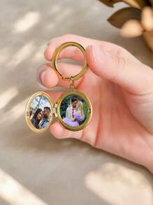 Personalized Keychain With Photo, Photo Locket Keychain, Memorial Jewelry, Anniversary Locket Keychain, Mom Gift, Wedding Gift, Gift For Her,Keychain Gift For Boyfriend, Girlfriend, Wife, Husband, Unique Gift For Valentine's Day, Birthday Anniversary, Wedding, Valentine's Day, Ideal Gift For Father, Mother, Classmate, Gift,Dawg,Engraved,Durable,Stainless,Colorful,Cute,Adorable,Funny,Kawaii,Y2K,Stylish,Unisex,Casual,Custom,Personalized,Unique,Customized,Ideal Gifts For Him,Ideal Gifts For Her,Her,Boyfriend,Girlfriend,Family,Friends,Children,For Anniversaries,For Birthdays,For Graduation,For Housewarming,For Weddings,Bag Charms - Multicolor - View 6