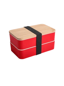 1pc Double Layer Plastic Bento Lunch Box, With Cutlery, Easy To Clean, Microwave Safe, Suitable For Students, Office Workers, Outdoor, Camping, Beach - Multicolor - View 7