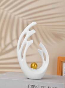 1/2 件现代抽象雕像和雕塑，适合入口、餐桌、客厅、办公室、卧室、厨房、斯堪的纳维亚风格家居装饰，适合作为婚礼/乔迁礼物