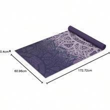 Esterilla de yoga  Print, esterilla de ejercicio y fitness antideslizante para tipo de yoga, pilates y ejercicios de suelo - púrpura enrejado - Ver 5