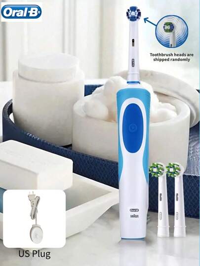 Oral-B Oral-B ORD12 Adult Rechargeable Electric Toothbrush With Small Round Head Rotating Toothbrush For Men And Women Couples To Send Friends/Family Gifts (US Plug)