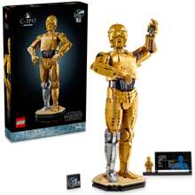 LEGO Star Wars C-3PO Buildable Droid Figure, Build And Display Model With C-3PO Minifigure, Star Wars Collectible For Home Or Office Decor, Nostalgic Gift Idea For Adults, Fans Or Collectors, 75398, Christmas Gift
