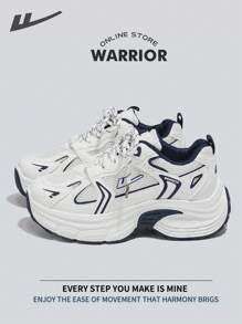 WARRIOR Warrior Fashionable Retro Sports Shoes For Women Spring And Summer Lightweight Comfortable Breathable Running Shoes Modest Style Casual Sneakers Applicable Throughout The Yearwear-Resisting All-Day Wear Training Sneakers Little White Shoes