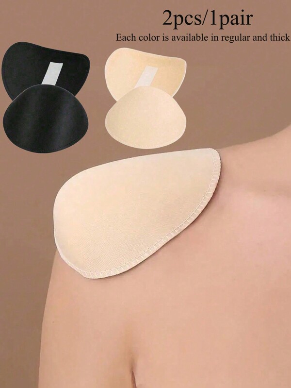 1 par de hombreras invisibles y removibles, hombreras de esponja transpirables, hombreras autoadhesivas reutilizables para mujeres, herramientas de hombro en ángulo recto para mujeres y hombres con hombros altos y bajos, ideales para chaquetas y camisetas, hombreras sin costuras y antideslizantes.