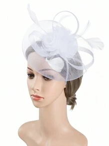 HITYfascinator 1 pièce Serre-tête Fascinator en polyester, toutes saisons