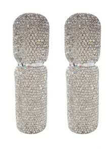 1 件装 10 毫升奢华水钻可再填充香水喷雾器瓶，适用于古龙水、护肤品、男女礼物 - 銀色 - 查看 8