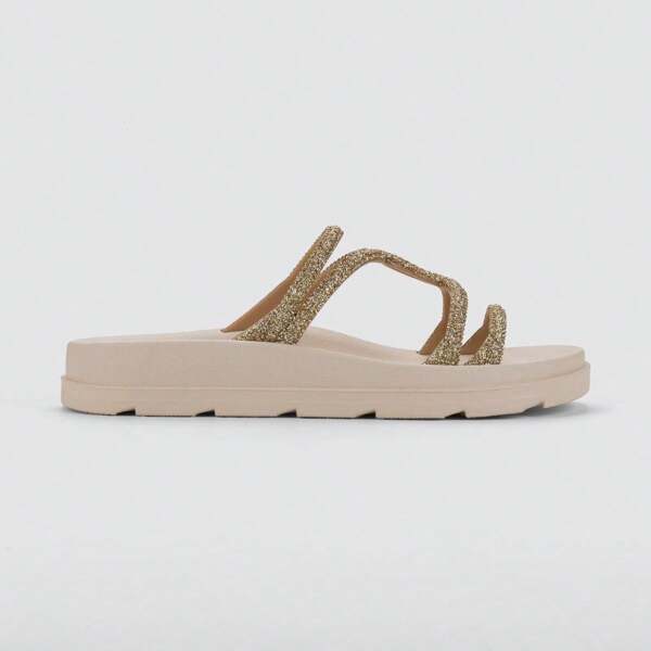 Chinelo Slide Feminino Bright Zaxy Glitter
