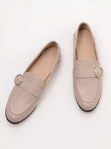 Women's Fashion Soft Leather Soft Bottom Loafers, 2025 Spring & Autumn New Versatile Slip-On Mules For Casual And Commute