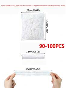 100pcs Transparent Plastic Cover PE Thin Film Plastic Bags For Bowl Cover Leftover Food Cap, Kitchen Essentials To Keep Your Food Fresh And Safe