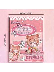 适合女孩日常生活的 DIY 纸娃娃玩具书 - 食物制作、学校操场、贴纸、工艺品用品 - 彩色 - 查看 10