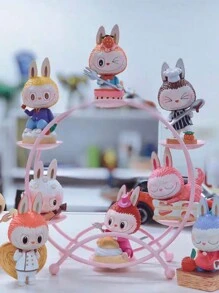 1pc Reuzenradvormig 6-laags metalen displayrek, gebruikt voor het decoreren en organiseren van collecties, cupcake-standaards, creatieve bruiloftsdecoratie en gepersonaliseerde desserttafels, geschikt voor beeldjes, poppen, sieraden, jubileum, verjaardag en feest
