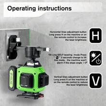 Yofidra 16-Line Laser Level With Auto-Leveling, Touch Control, Brightness Adjustment, And Durable Rechargeable Battery - Easy To Use And Ideal For Home Renovation & Construction Projects,Essential Tools For DIY Home And Courtyard Renovation - UK Plug(220-240V) - View 4