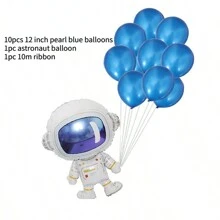 5PCS/12PCS Space Balloons, Outer Space Cartoon Balloons Astronaut Rocket Balloon, Space Themed Party Decorations For Planets Space Birthday Party Decorations And Balloon Decorations, Suitable For Anniversary Celebrations, Coming Of Age Ceremonies, Bachelor Parties, Graduation Ceremonies - General Holidays - Multicolor - View 16