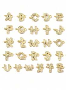 1pc Simple Elegant Ladies A-Z Initial Adjustable Hand Cord Commemorative Gift