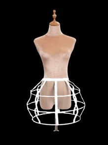 1 pezzo Sottogonna per donna in bianco/nero, per 4 stagioni, fresca per l'estate, sottogonna corta, sottogonna stile Lolita, sottogonna voluminosa per abito da sposa, sottogonna asimmetrica, sottogonna con 2 stecche in pizzo, sottogonna a forma di zucca con 2 stecche, sottogonna a forma di barile con 3 stecche, sottogonna con bordo in chiffon con 2-4 stecche, sottogonna a doppio bordo con 3-4 stecche, sottogonna a croce con 4 stecche, sottogonna con fessura aperta con 5 stecche, gabbia a più strati in acciaio forato, sottogonna stile barocco e Rococo regolabile, adatta per matrimonio, festa, esibizione, cosplay