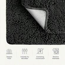BELADOR Bathroom Rugs Sets 2 Piece- Plush Bath Mat Set Quick-Dry Soft Chenille Mat With Rubber Backing, Absorbent Rug Set, Washable Bath Rugs - Bath Mats 24x17 + 30x20 - Hot Pink - View 7