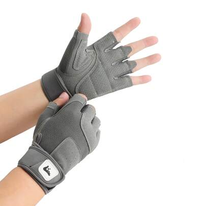 1 Pair Outdoor Sports Fitness Half Finger Gloves, Spring Sports Cycling Hiking Anti-Slip Gloves For Men