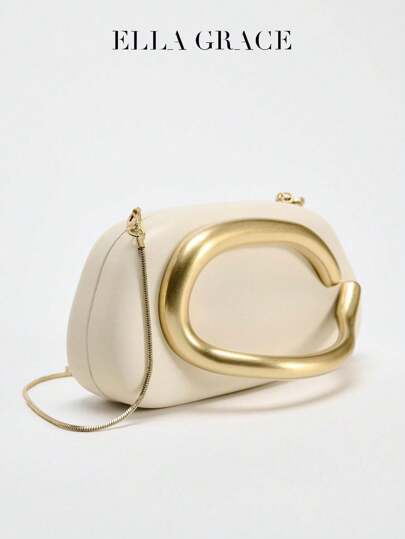 White PU Leather Clutch - Ideal For Valentine's Day, Comfortable And Fashionable, Fashion Handbag, Personalized Gift Option, Accessory 2025, Chic Style For All Occasions, Luxury Feel At Affordable Price, Essential Wedding Items,Perfectly Matching With Graduation Dress, Prom Dresses, Perfectly Matching With Prom Dresses For Women, Prom Accessories,Sequin Dress Women,Sparkly Dress,Elegant Dresses For Women, Perfectly Matching With Bridal Party, Prom Bag For Party, Best Choice Elegant Bag For Bridal Shower , Gifts For Women