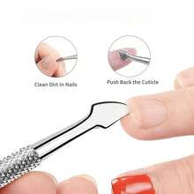 Kit de Cuidados com as Unhas, Cortador de Cutículas, Alicates de Cutícula, Kit de Remoção de Unhas Encravadas, Kit de Cutículas em Aço Inoxidável, Alicates de Cutículas, Empurradores de Cutículas, Kit de Manicure, Kit de Pedicure