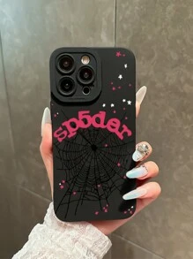 Spider Web & Star Pattern Phone Case Compatible With Apple 16 Pro Max, 14, 13, 12, 11 Pro Max, XS Max, X, XR, 8, 7, 6S, Plus, Mini And Galaxy A13 4G, S21 FE 5G, A15, A21S, A34, A12, A50, S21, A71 Etc. Shockproof Phone Case, Can Be Used As Birthday Gift, For Girlfriend, Boyfriend Or Self-Use Waterproof Anti-Fall Scratch Resistant - Multicolor - View 2