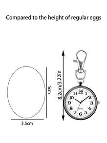 1个/件装石英怀表钥匙扣，夹式怀表，开口表带，阿拉伯数字表盘，钥匙扣，汽车钥匙扣，钥匙圈，钥匙扣配件，配套钥匙扣，便携式男女通用电子表，适合学生、包包挂饰、汽车配件、教师、朋友、姐妹等作为礼物。 - 彩色 - 查看 6