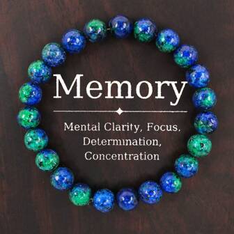 1pc/Memory Bracelet Natural Rainbow Lapis Lazuli Perfect Healing Bracelet 8mm