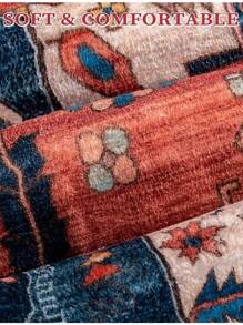 Runner Rug Hallways, 2'6x10' Washable Non Slip Kitchen Runner Rug, Long Boho Vintage Rust Hallway Stair Ultra Soft Print Floor Carpet Bedroom Bathroom Laundry Room, Home Decor - 銹色/多色 - 查看 6