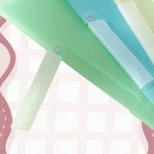 5pcs A4 Rotary Pull Rod Clip Thick Colorful Pull Rod Clip File Folder, A4 Data Folder Creative Simple Transparent Book Clip, Exam Paper Clip, Stationery Plastic Office File Folder, Resume Report Clip
