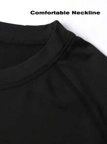 Compressão masculina bandeira nacional impressa manga curta esportes activewear, alta elasticidade para corrida, treino de ginástica - Preto - Ver 6