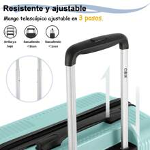 Maleta de 10 kg para Avión 18  Pulgadas, Equipaje de Mano Rígida con 4 Ruedas y Candado Incorporado, Variedad de Colores - Verde - Ver 4