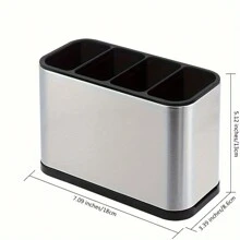 Cutting Board Organizer Stainless Steel Multifunction Storage Racks Chopsticks Spoon Knife Fork Storage Containers Kitchen Tableware Storage Organizer - Apricot - View 9