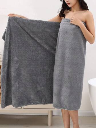 1pc 90cm*180cm Plus Size Adult Casual Bathroom Towel, Home Essentials Home Bathroom Decor Fall Decor Back To School For Beauty Salon Home Bathroom Shower Towels For Beauty Salon, Hotel Sports,Home Essentials, Towel, Skin Care Bath Towel Sheet