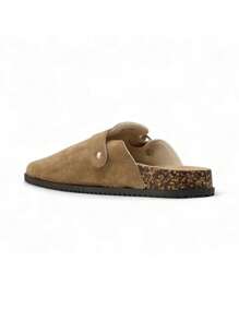 Women's Comfortable Versatile Slip-On Slippers, Suitable For Home, Vacation, Casual Wear, Spring/Autumn - Khaki - View 4