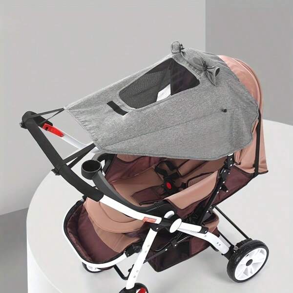 Waterproof Baby Stroller Canopy - UV Protection, High View Rain Cover, Suitable For Large And Double-Sided Strollers, Sunshade Cloth, Sun Protection, Sunshade