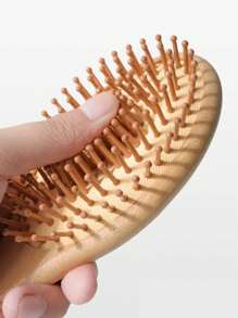 Home Shun Hair Beauty Wooden Airbag Comb, Massage Comb, Handheld Labor Saving Round Head Bamboo Teeth Not Hurt Hair Ladies Long Hair Home Rubber Air Cushion Comb Gift, Wear Resistant, Massage Large Comb, Long Hair Massage Comb, Anti-Static Airbag Wooden Comb.